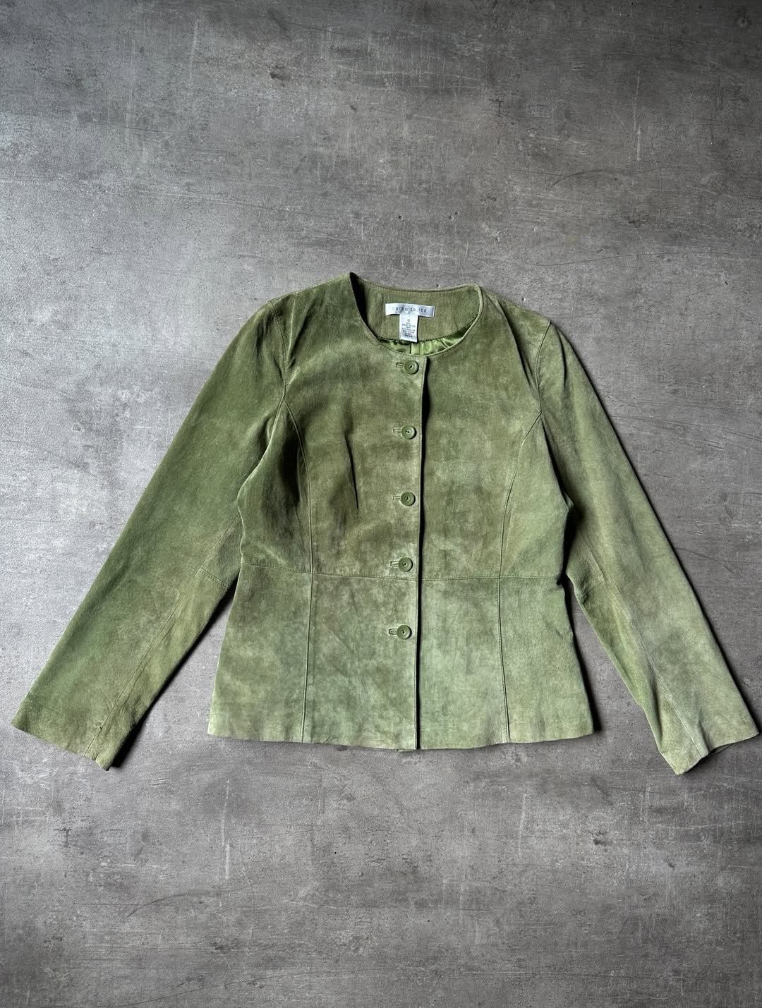 Green Suede Leather Jacket - Pursuits