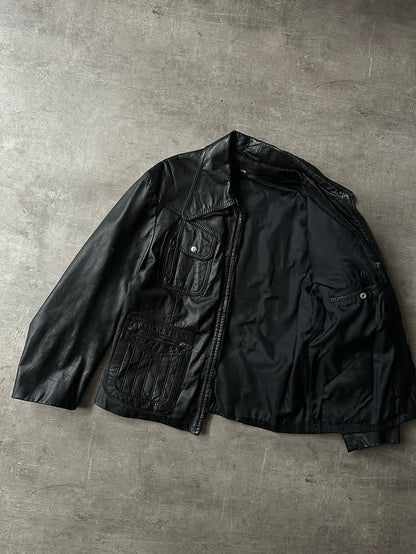 Korean Biker Jacket - Piel Genuina