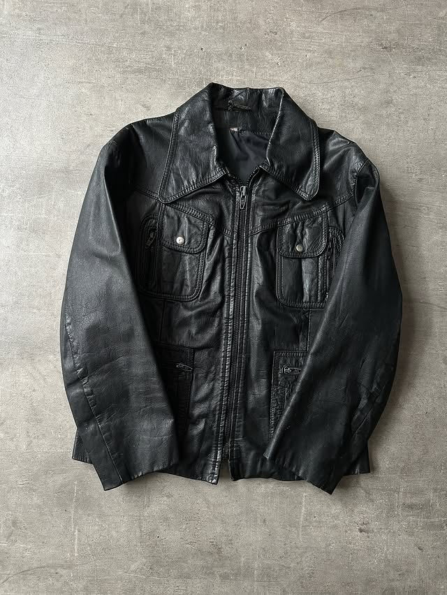 Korean Biker Jacket - Piel Genuina