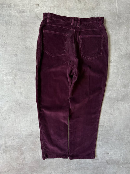 Satin Finish Corduroy Pants - Bill Blass