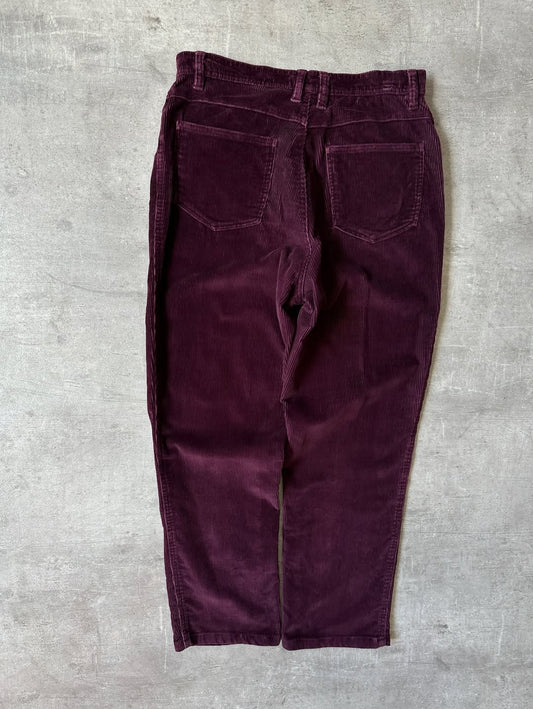 Satin Finish Corduroy Pants - Bill Blass