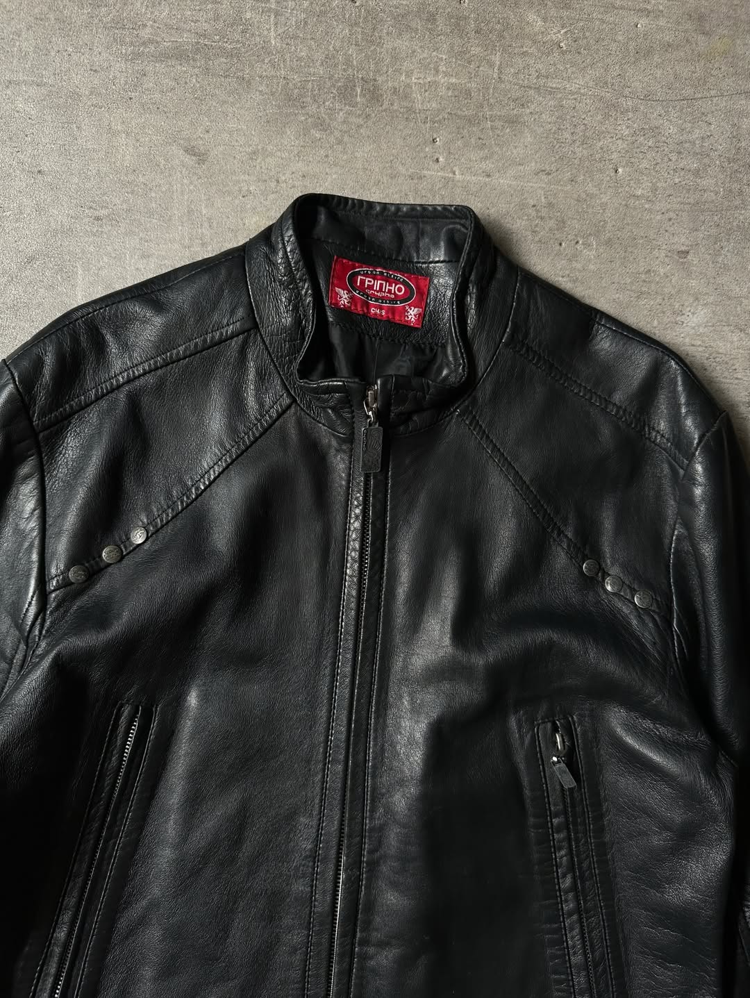 Y2K Biker Leather Jacket - Grypho