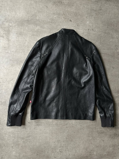 Y2K Biker Leather Jacket - Grypho