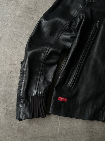 Y2K Biker Leather Jacket - Grypho