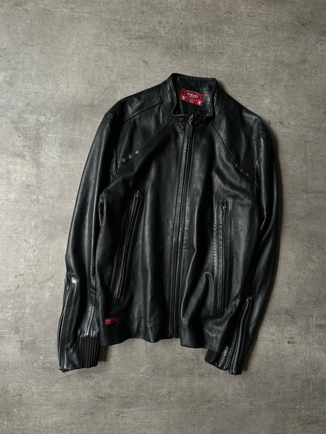 Y2K Biker Leather Jacket - Grypho