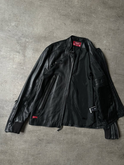 Y2K Biker Leather Jacket - Grypho