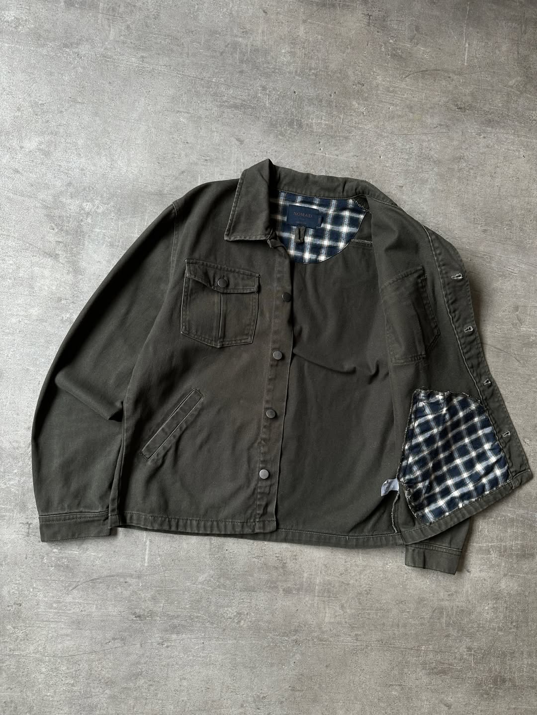 Olive Green Denim Jacket - Nomad