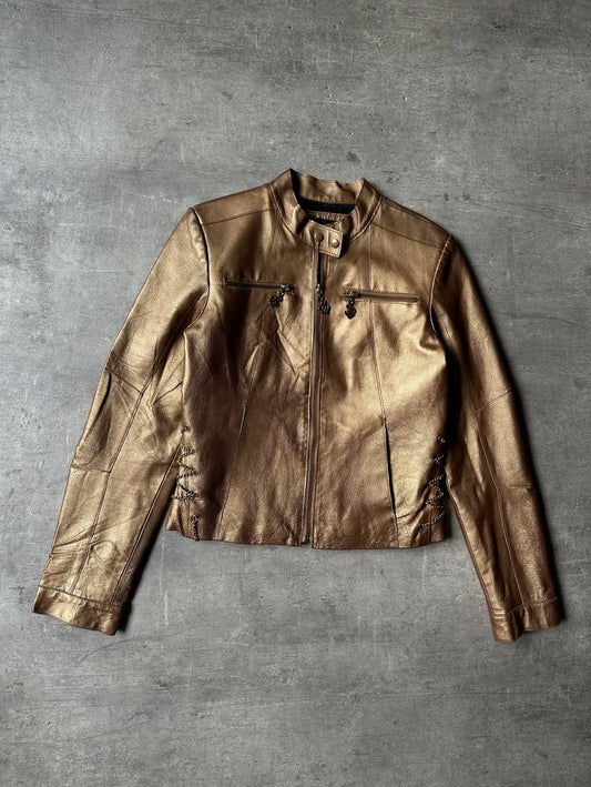 Vintage Racer Leather Jacket - Rocawear