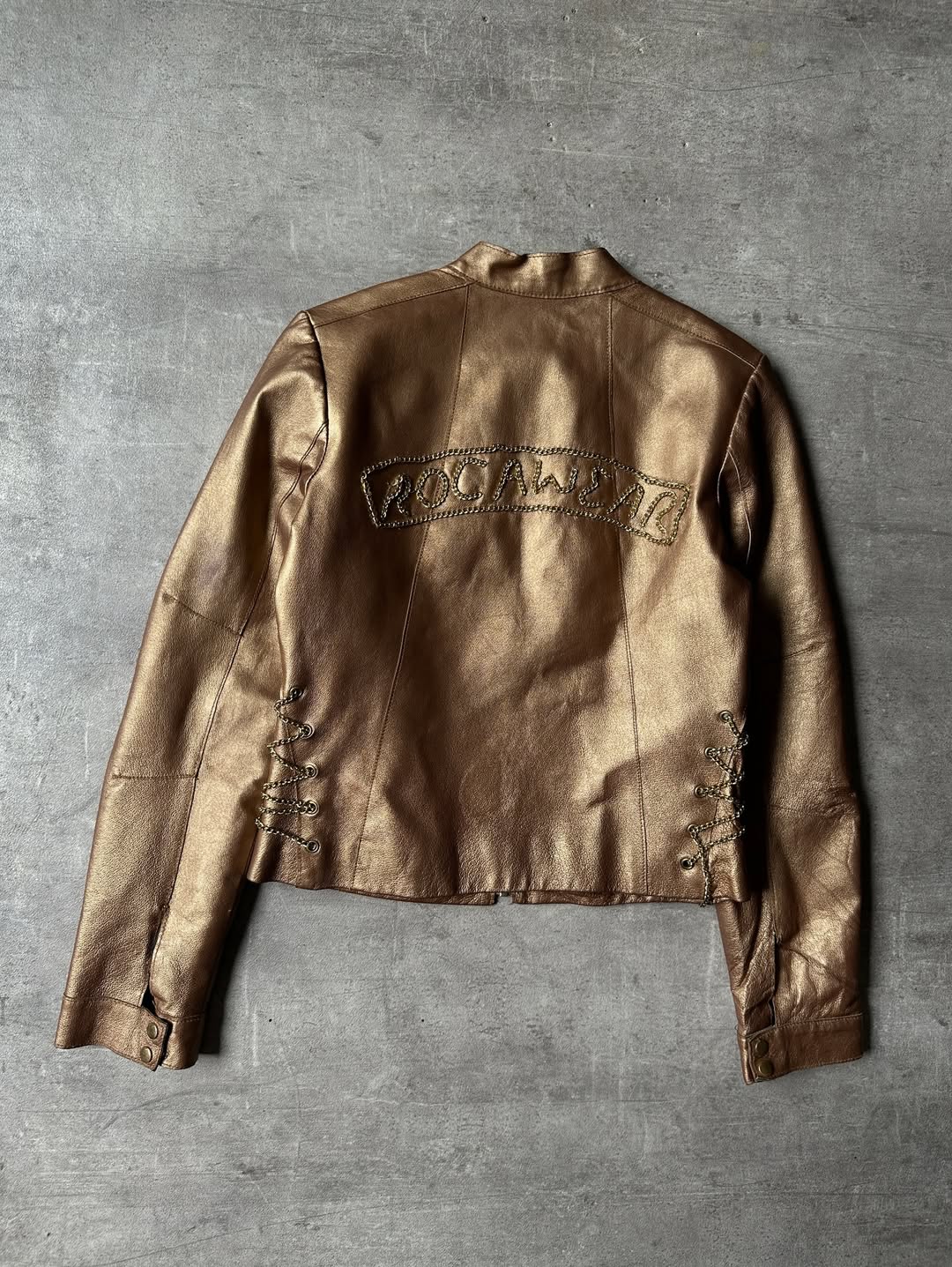 Vintage Racer Leather Jacket - Rocawear
