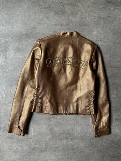 Vintage Racer Leather Jacket - Rocawear
