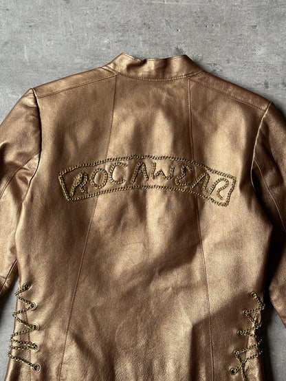 Vintage Racer Leather Jacket - Rocawear