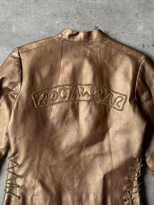 Vintage Racer Leather Jacket - Rocawear