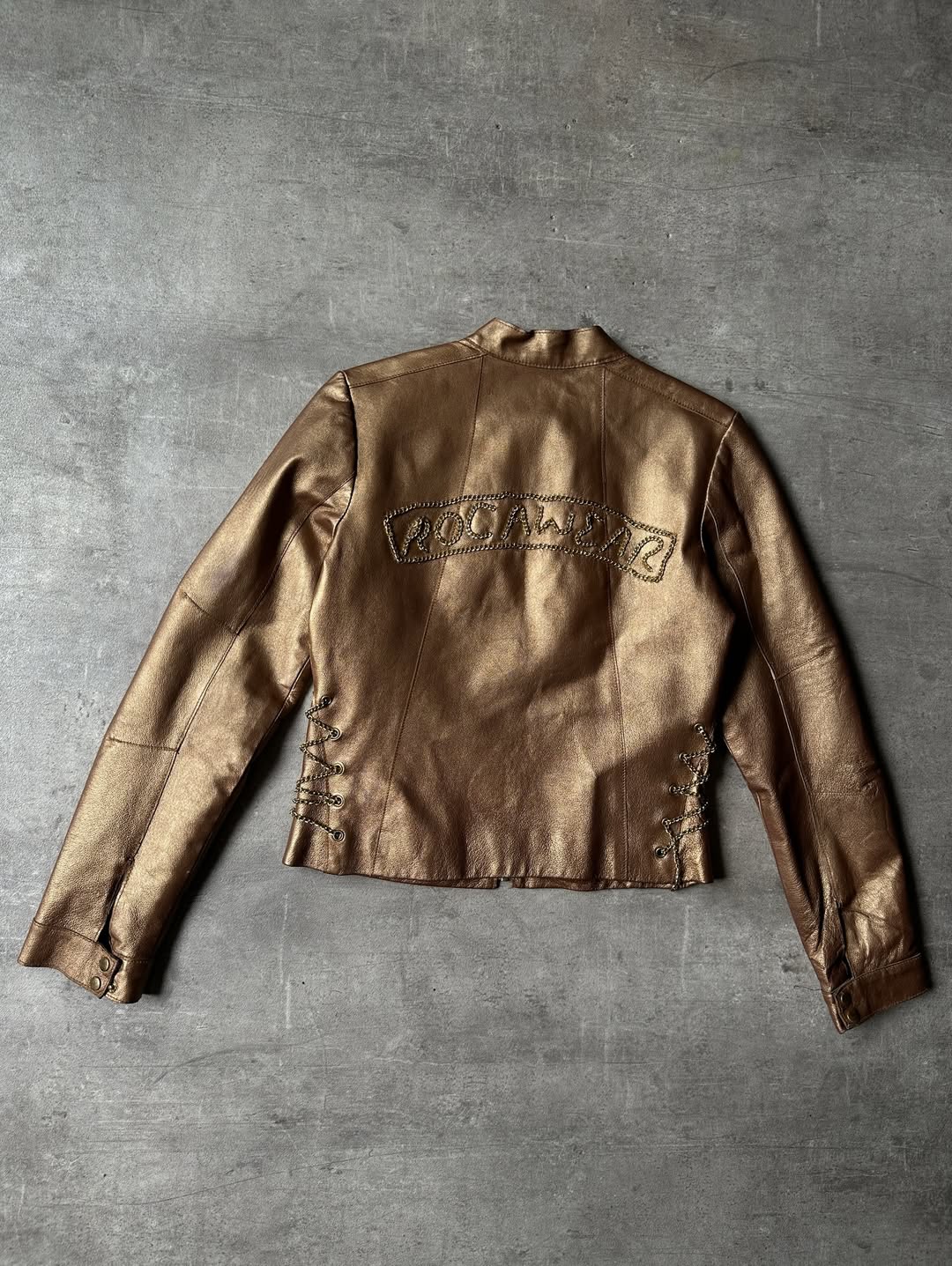 Vintage Racer Leather Jacket - Rocawear