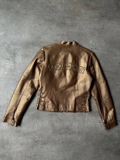 Vintage Racer Leather Jacket - Rocawear