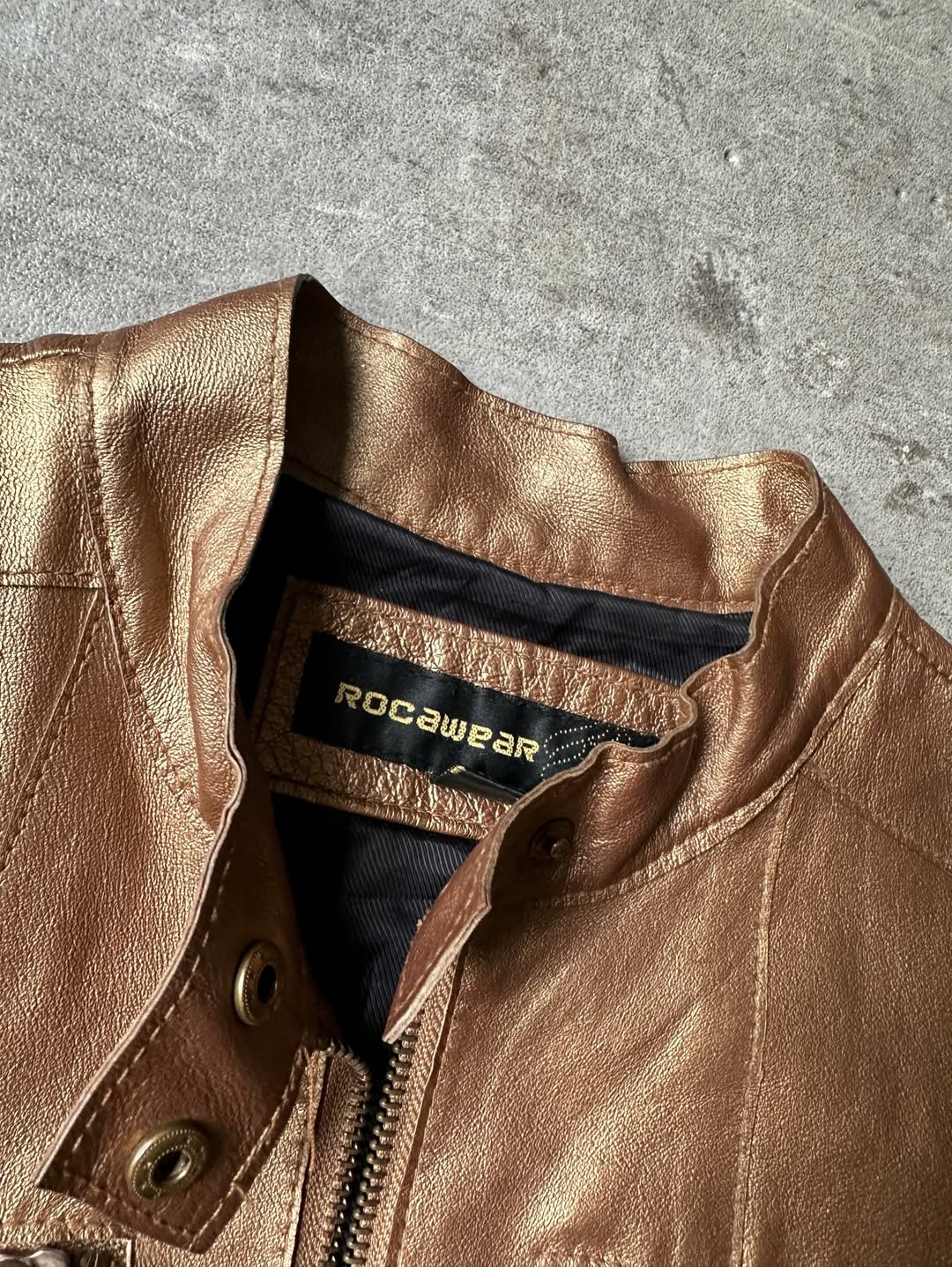 Vintage Racer Leather Jacket - Rocawear
