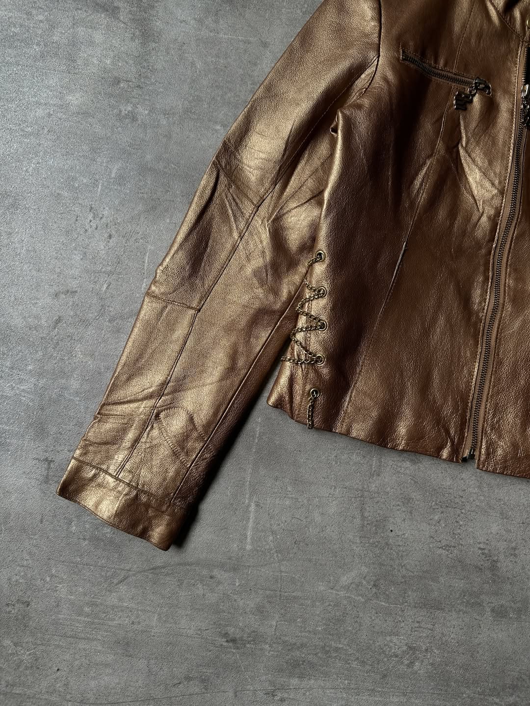 Vintage Racer Leather Jacket - Rocawear