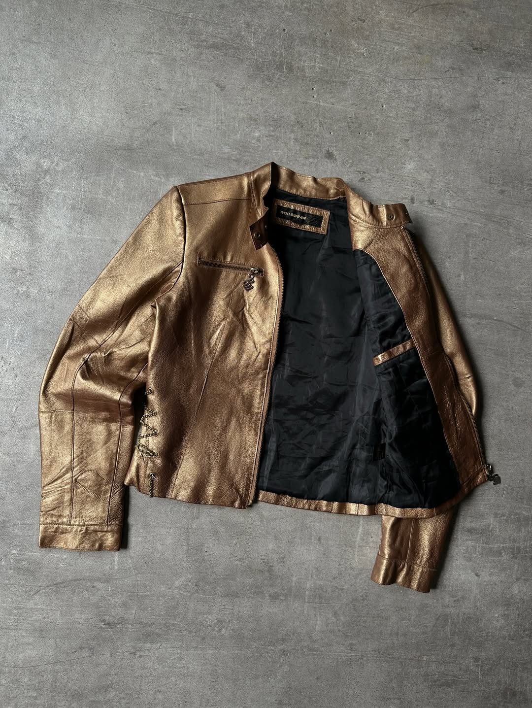 Vintage Racer Leather Jacket - Rocawear