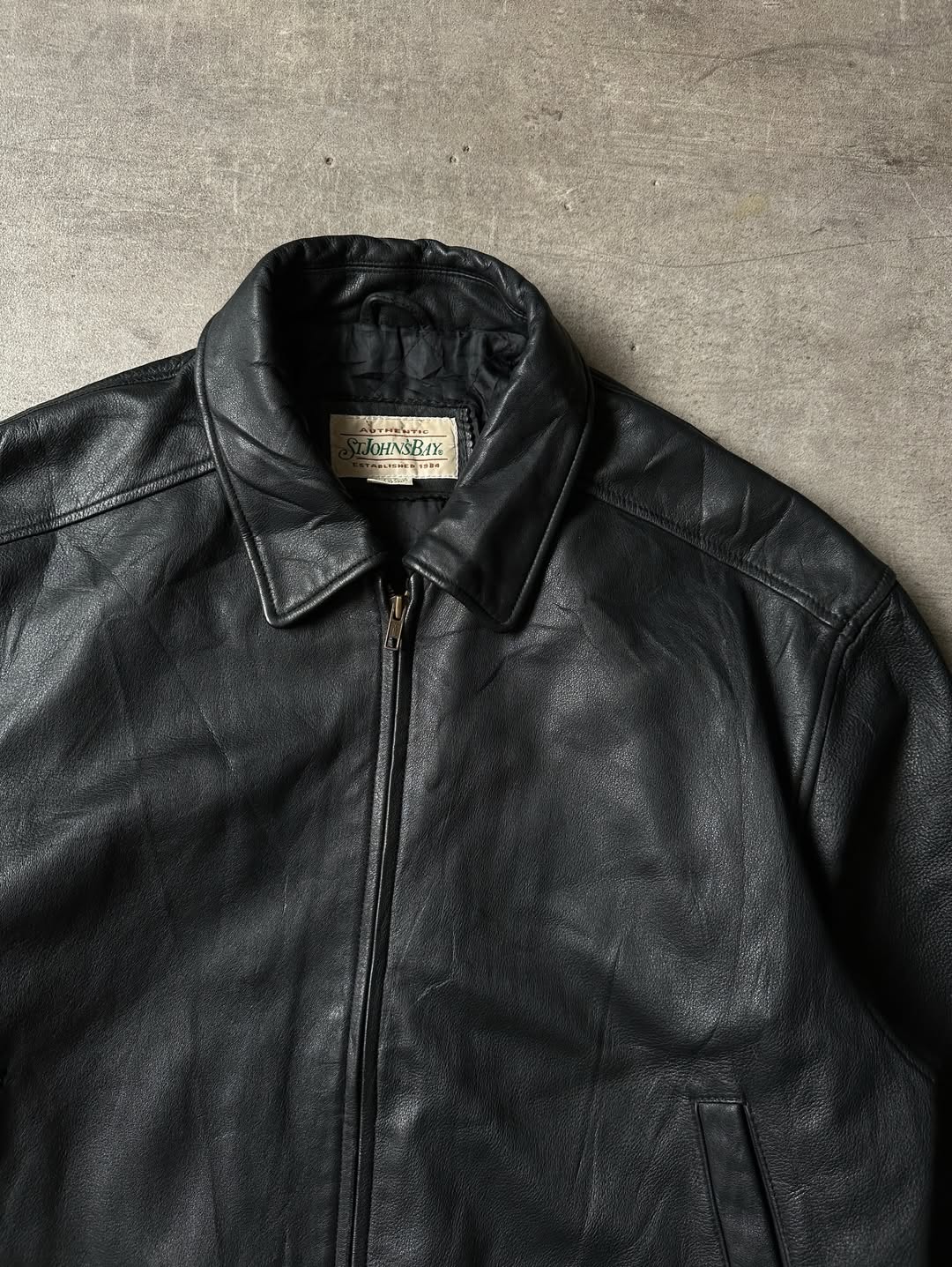 Vintage Leather Bomber - St. John's Bay