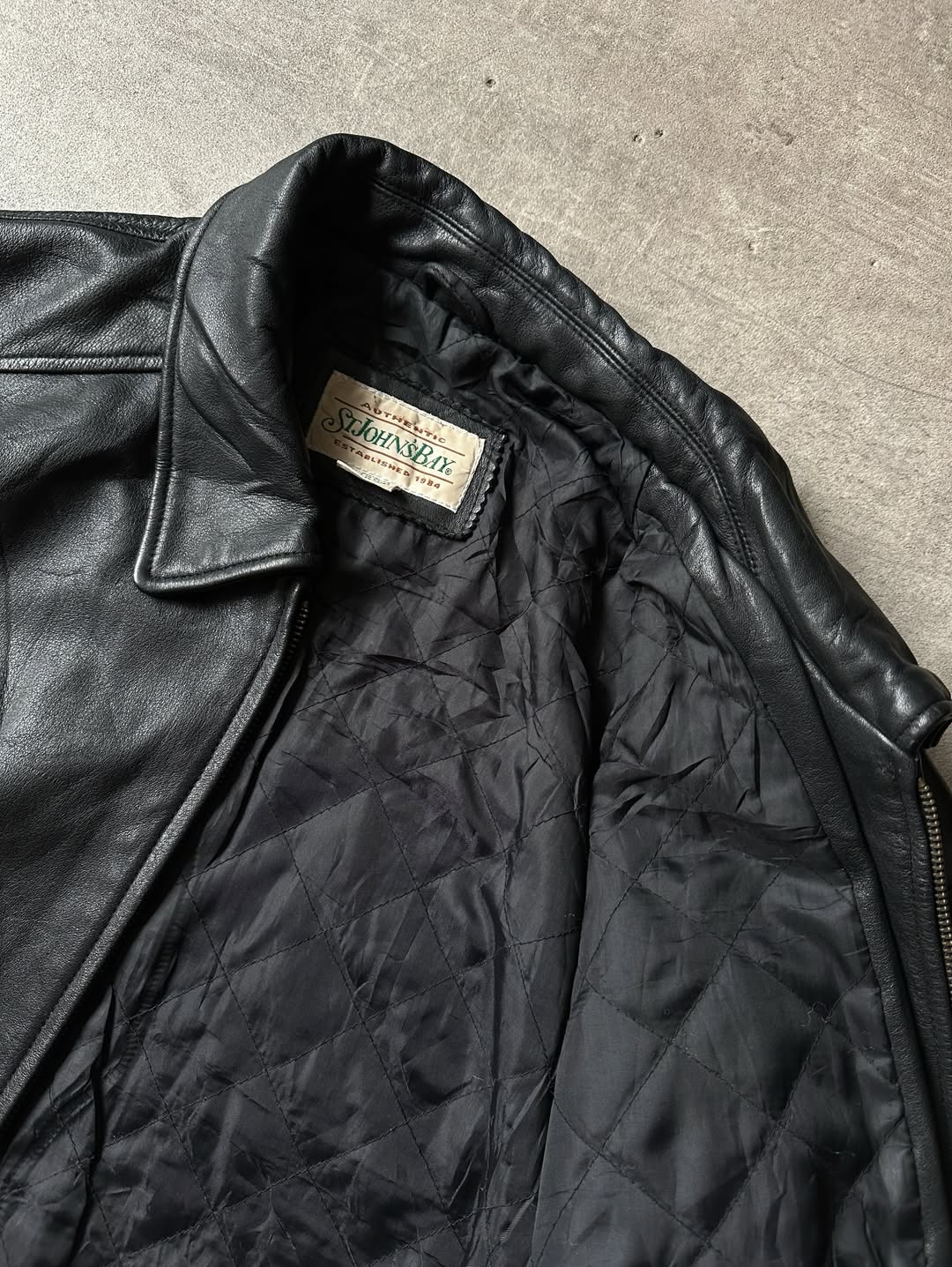 Vintage Leather Bomber - St. John's Bay